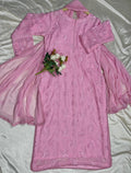 Pink Premium Chiffon Embroidered Suit