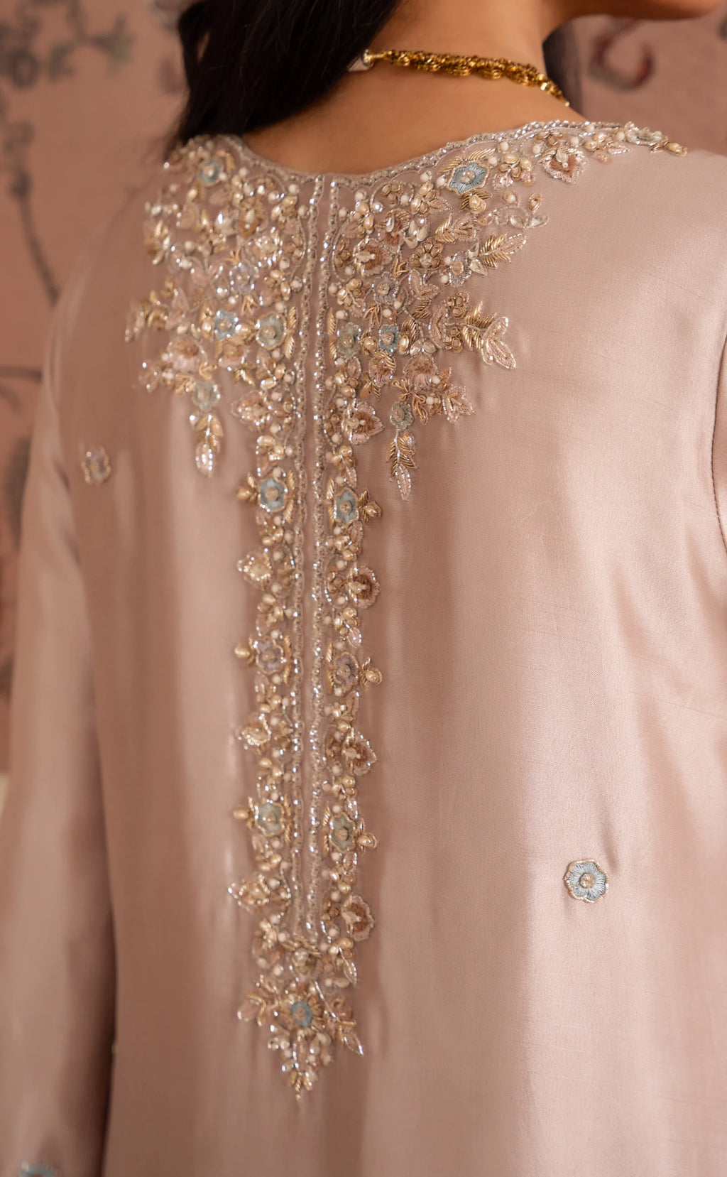 Blush Pink Kaftan Suit – Pure Sheesha Silk