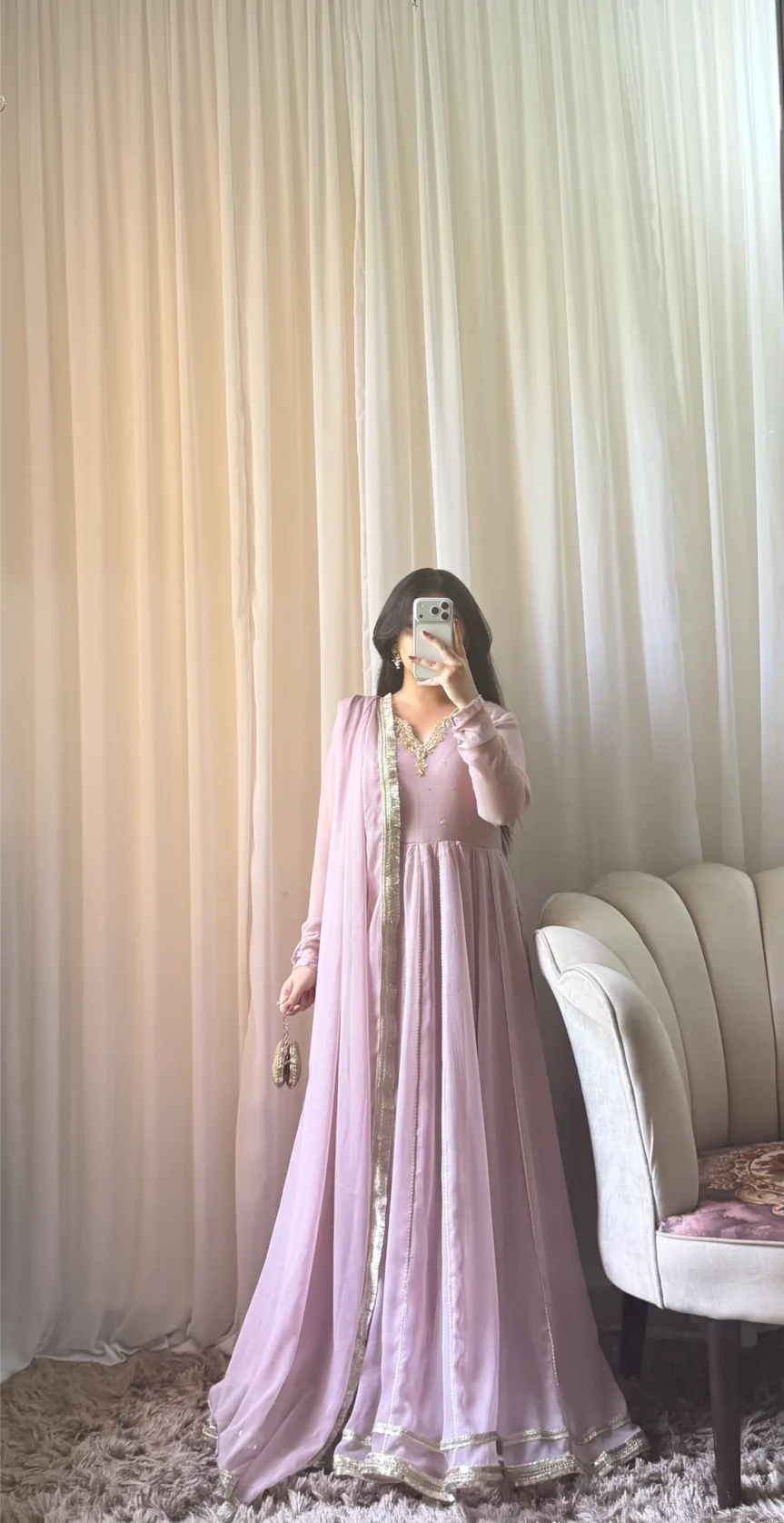 Blush Bloom Chiffon Frock