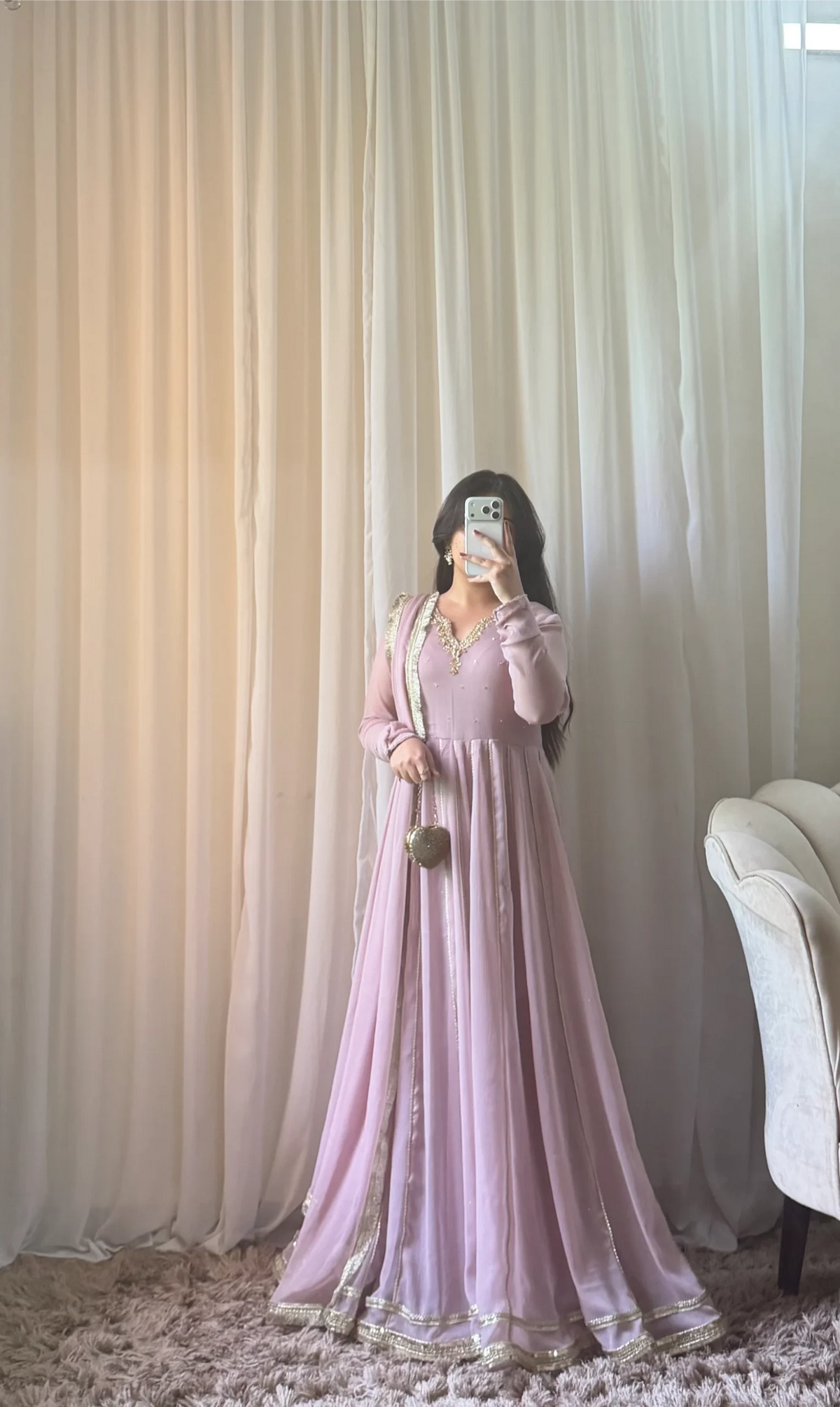 Blush Bloom Chiffon Frock