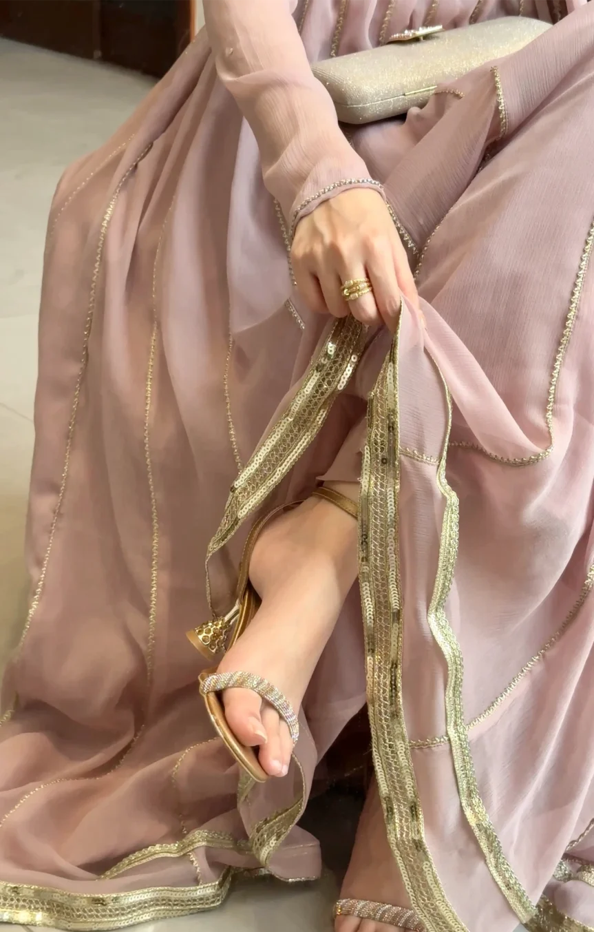 Blush Bloom Chiffon Frock