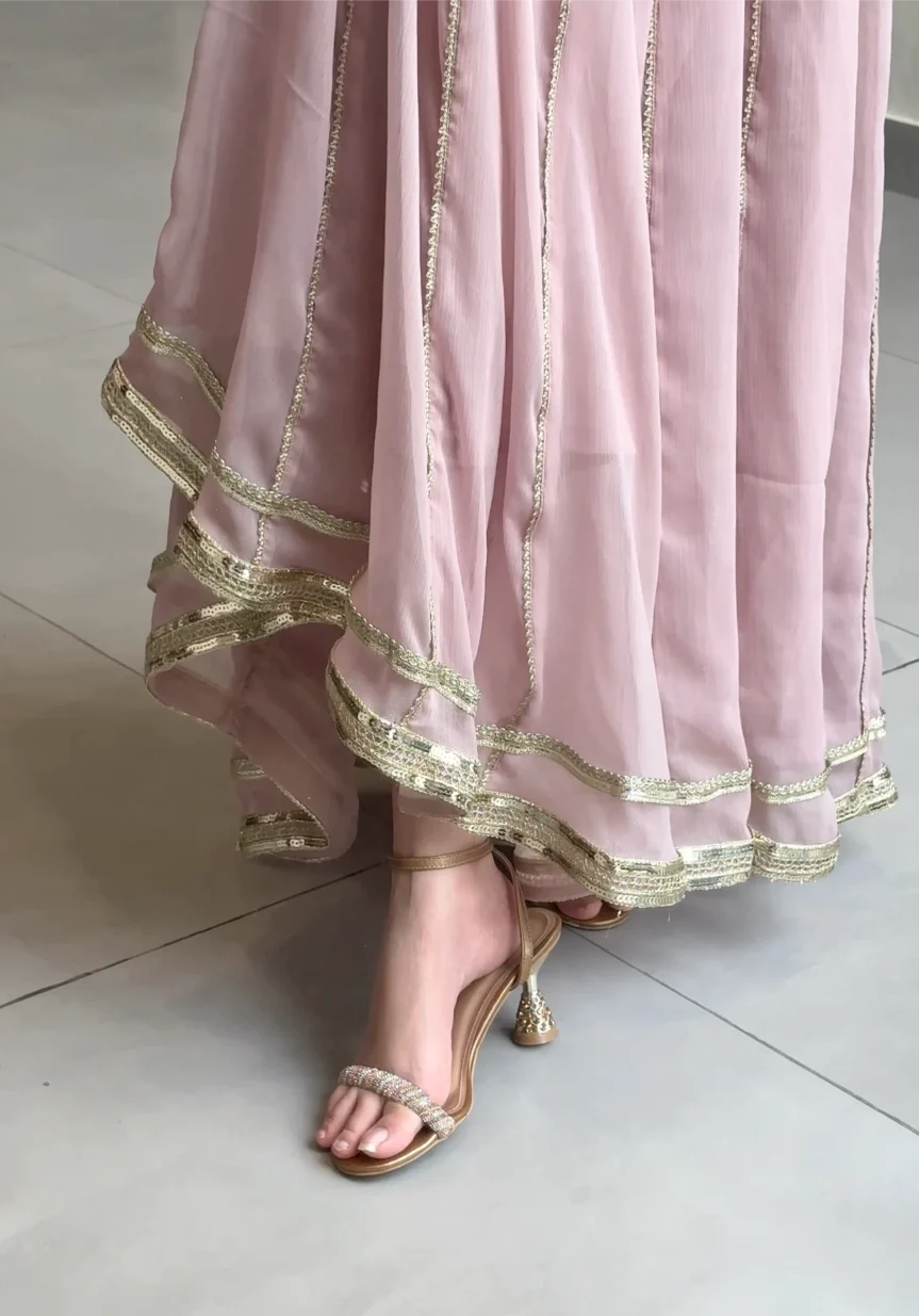Blush Bloom Chiffon Frock