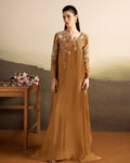 Caramel Gold Shisha Silk Kaftan – 3 Piece