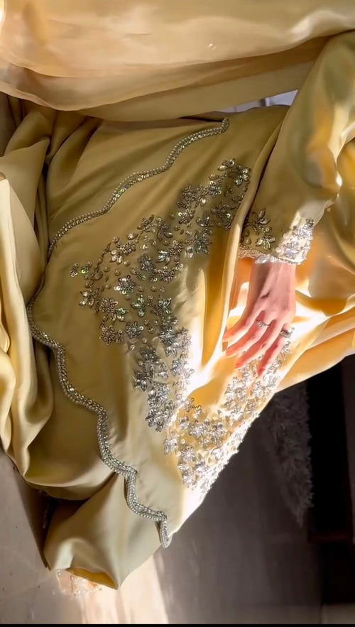 Lemon Pearl — Handcrafted 3-Piece Sharara Set