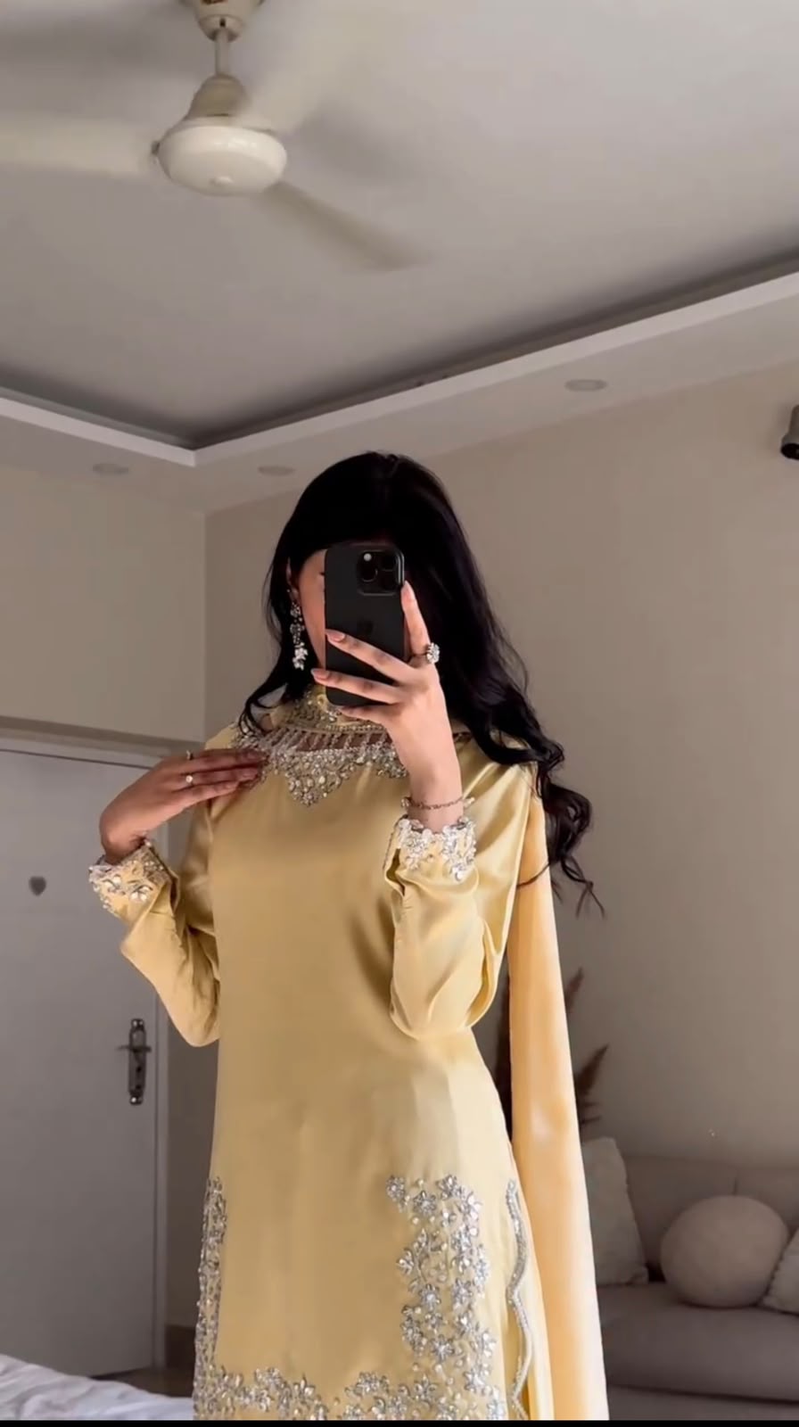 Lemon Pearl — Handcrafted 3-Piece Sharara Set